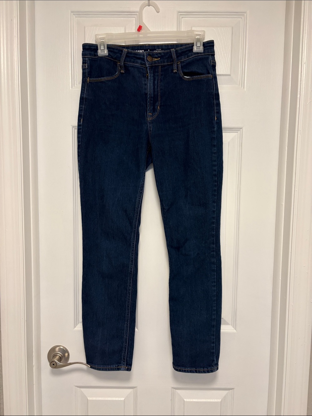 Old Navy Dark Indigo Straight Leg Jeans - Deep Blue Wash